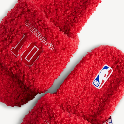 Basketball Fleece Slides