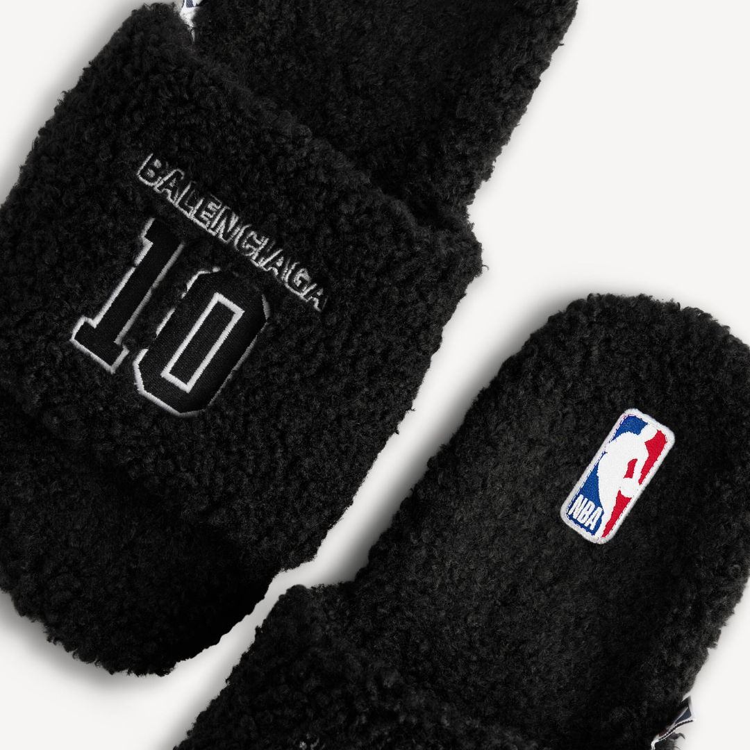 Basketball Fleece Slides