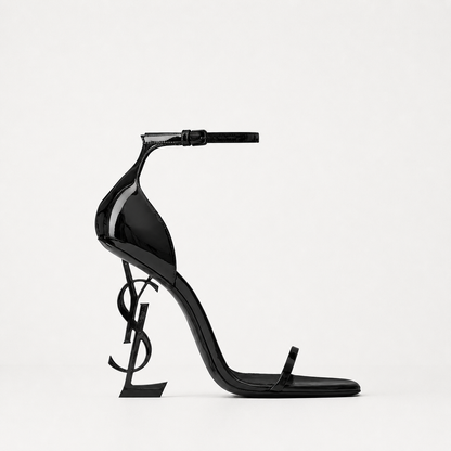 Patent leather heeled sandals